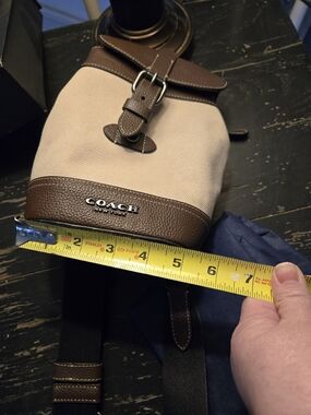 Coach Two-Tone Brown Canvas Backpack
